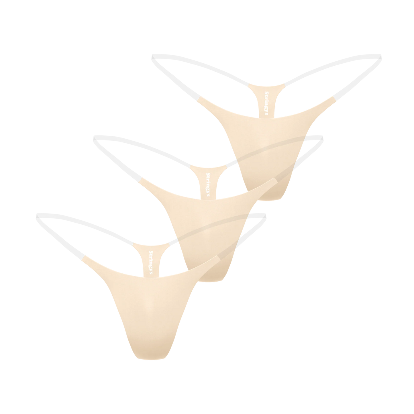 3 PACK NUDE INVISIBLE UNDERWEAR