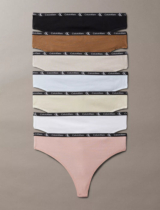CK 1996 Cotton Stretch 7-Pack Modern Thong